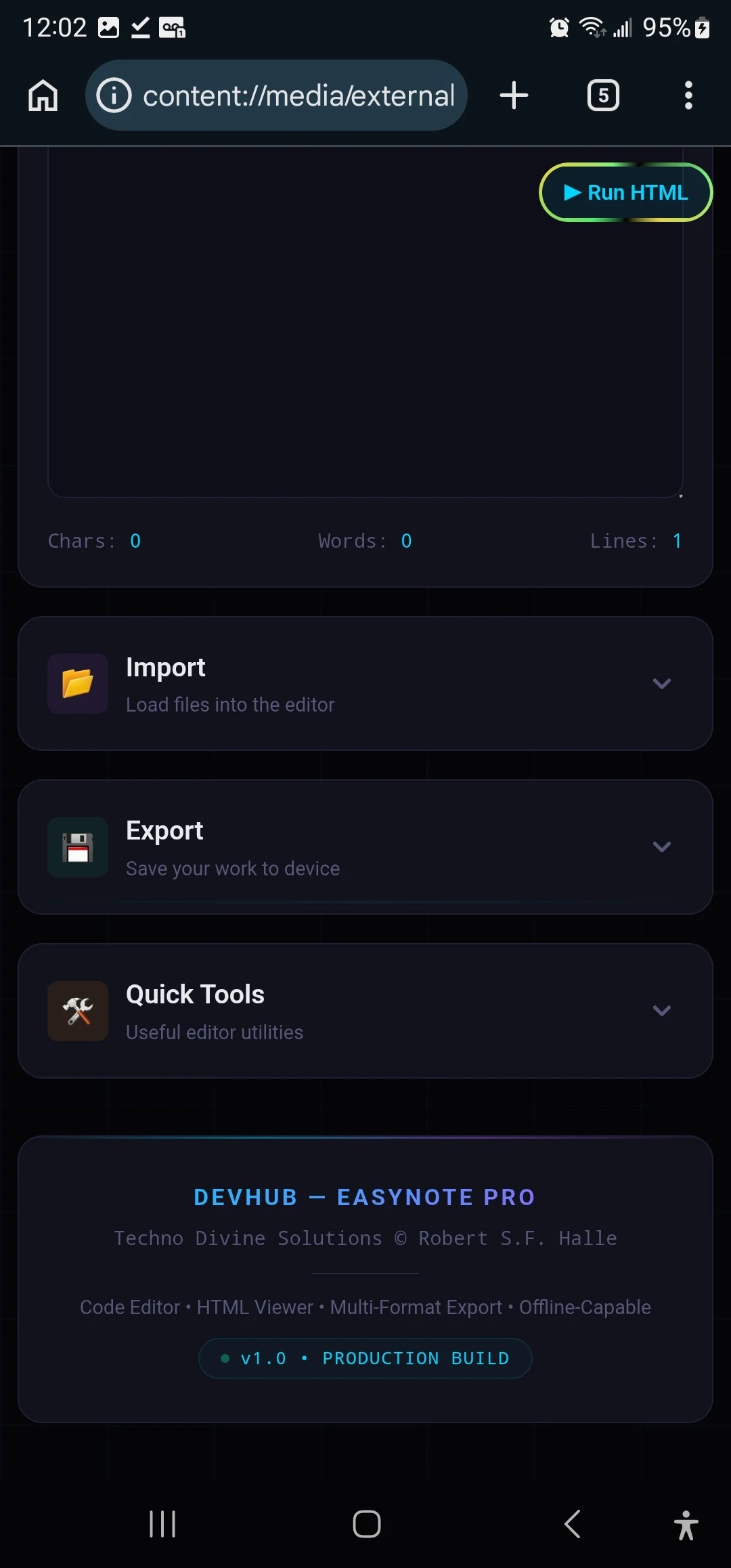 DevHub EasyNote screenshot